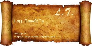 Lay Tamás névjegykártya